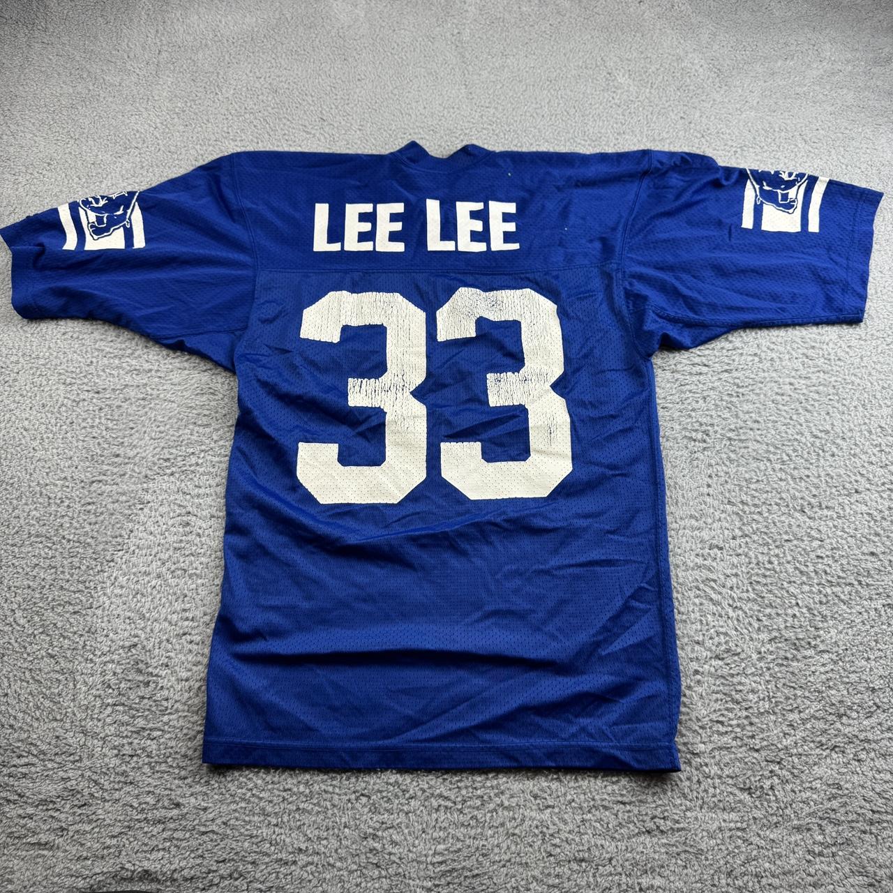 True vintage 1980s champion blue and white football... | Depop