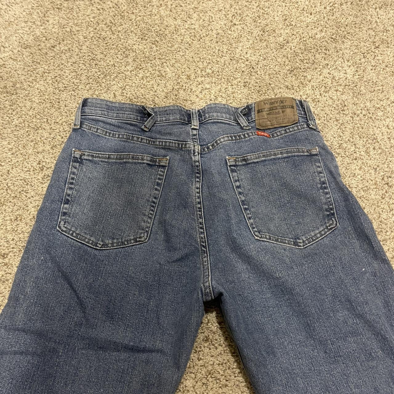 vintage low rise wrangler jeans small stain on front... - Depop