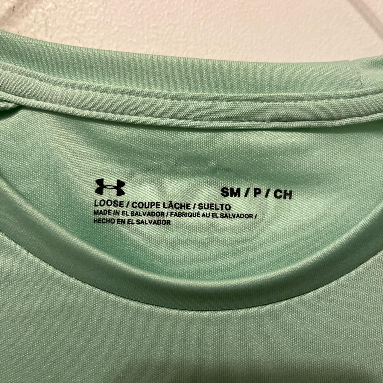 Small mint green Under Armour tshirt. Flowy and good... Depop
