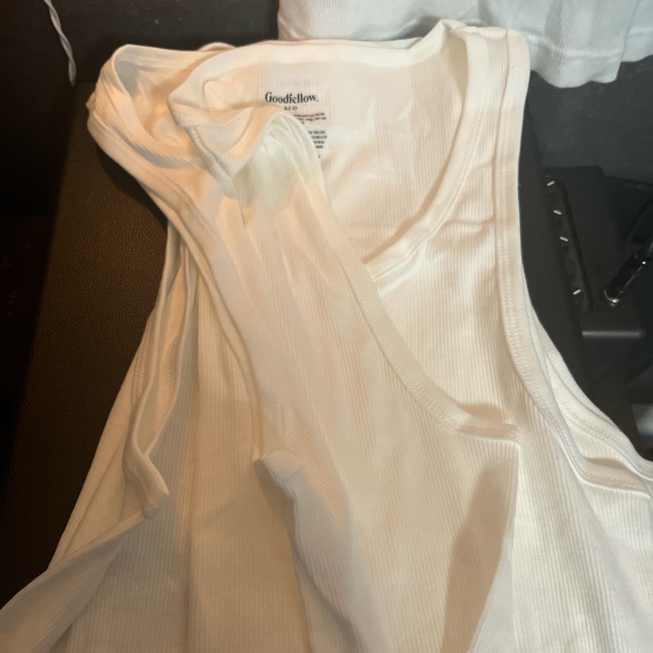 Goodfellow White Beater (Tank-Top) Size S Bought a - Depop