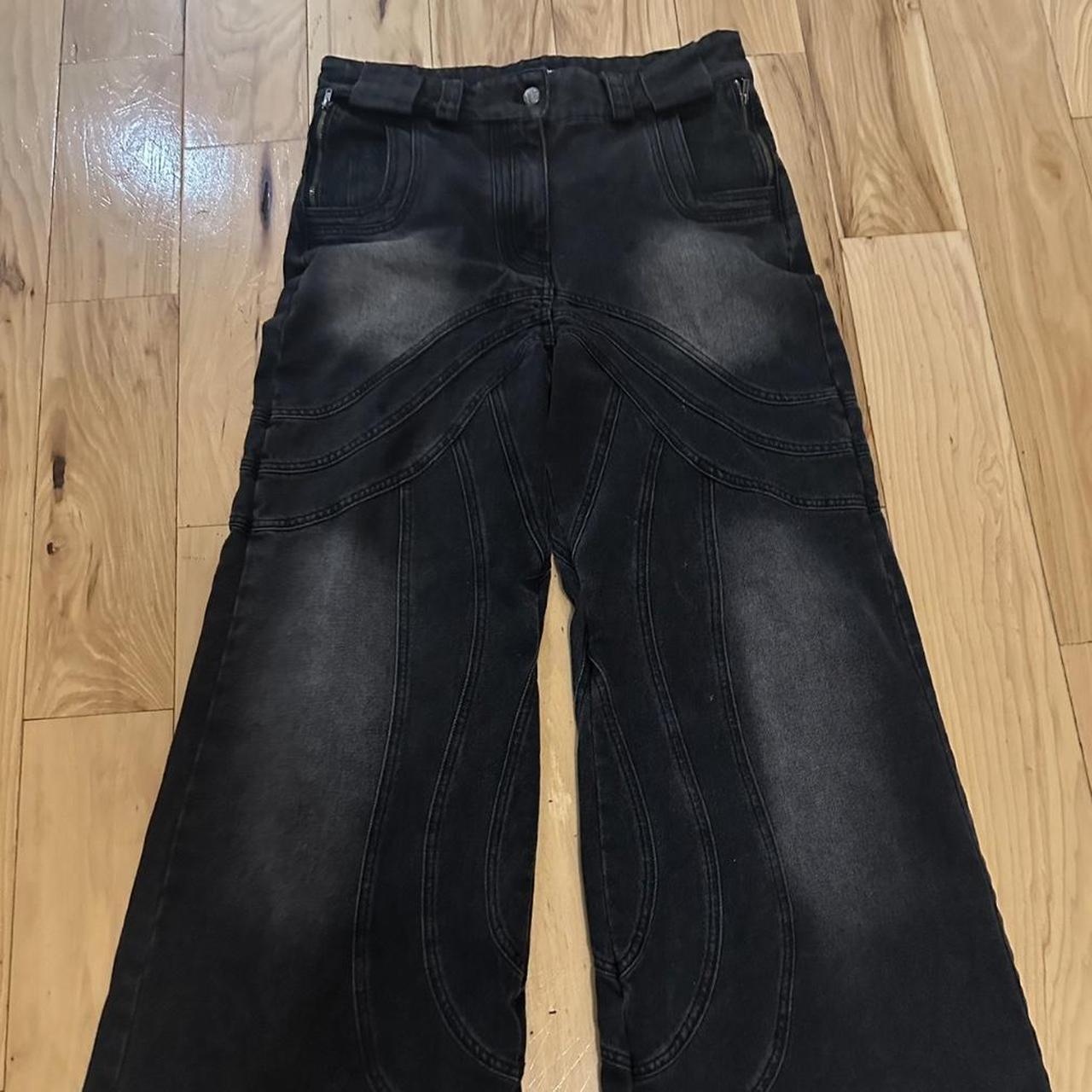 No/faith studios black wave denim pants large. Will... - Depop