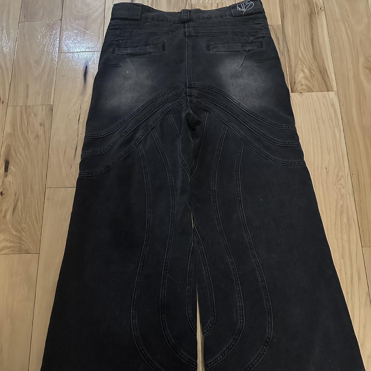 No/faith studios black wave denim pants large. Will... - Depop