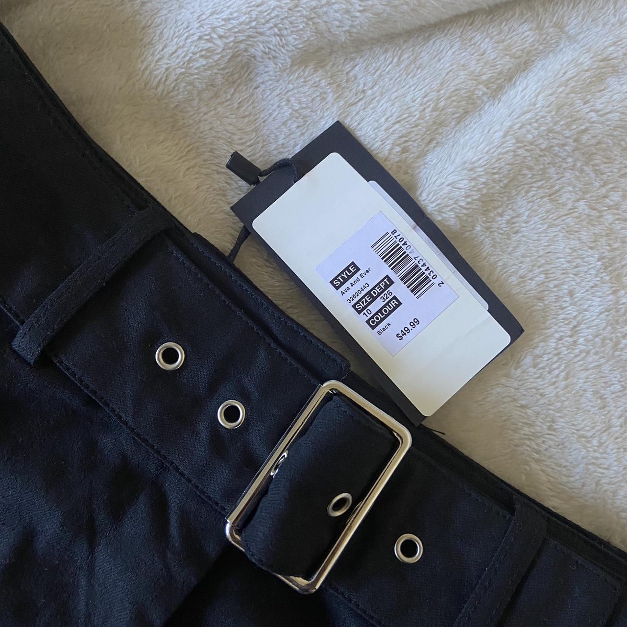 Belted black cargo skirt City beach Size 10 Only... Depop