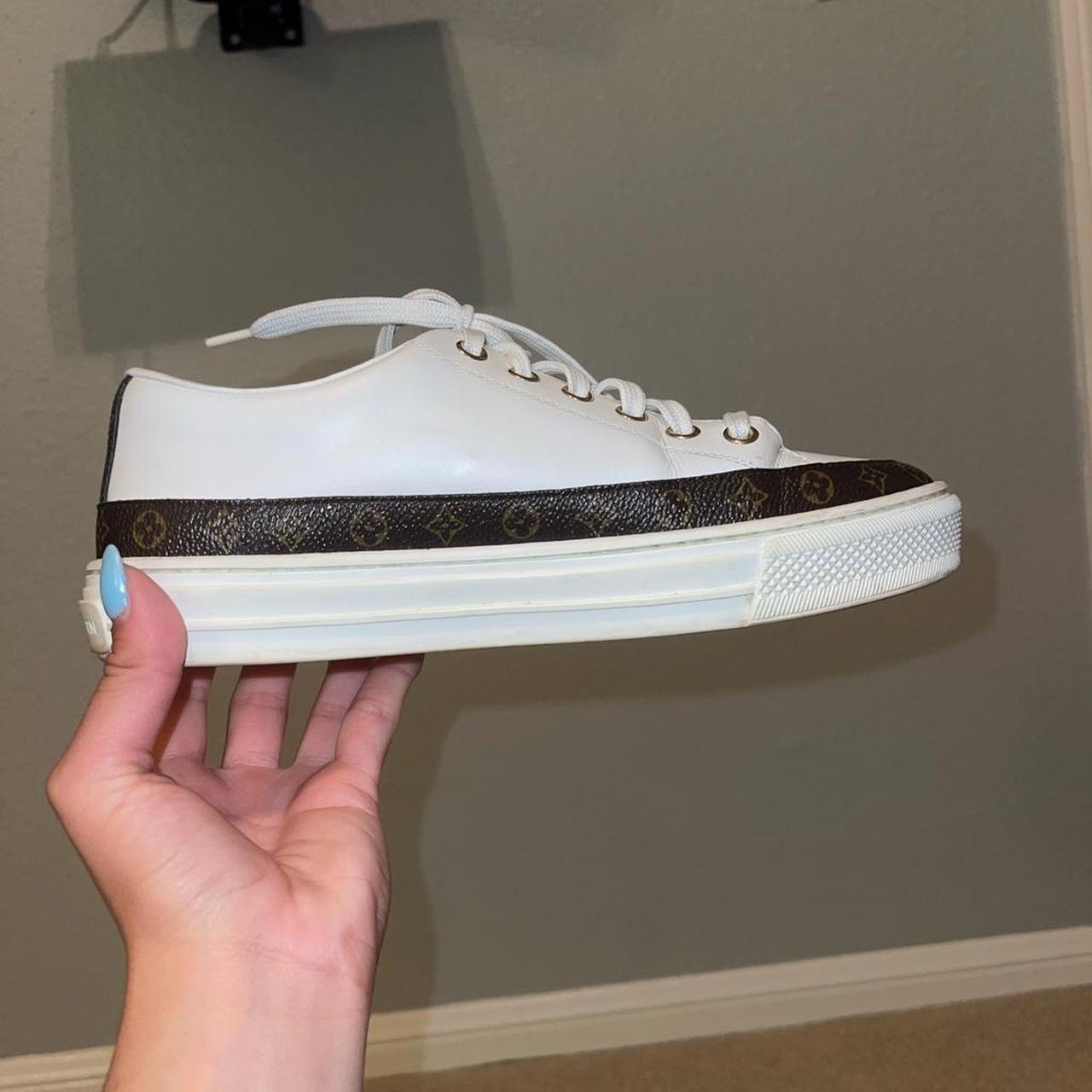 Worn Louis Vuitton sneakers. Can be washed - Depop