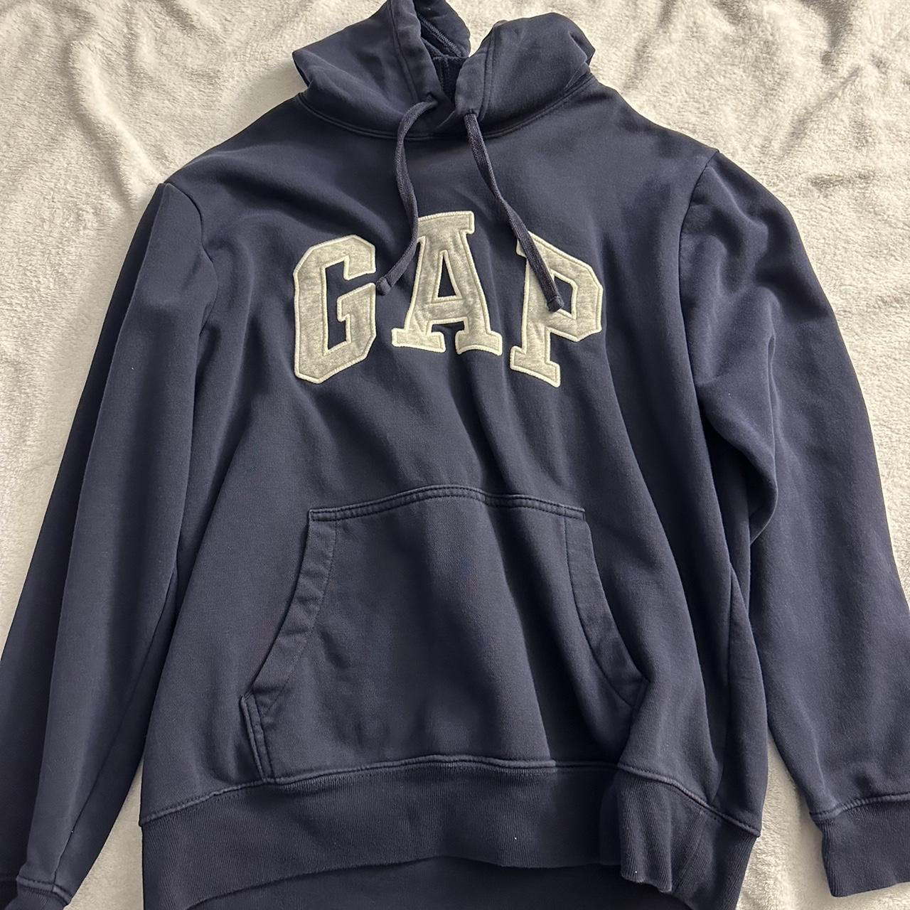 navy gap hoodie - Depop