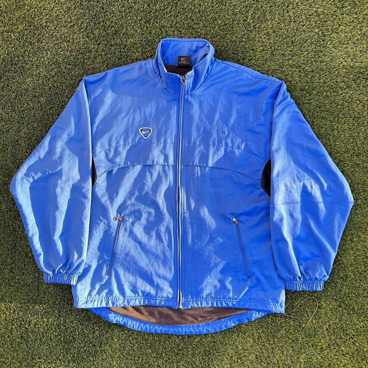 Y2K Nike Sportswear Cobalt Blue Jacket Size: S fits... - Depop