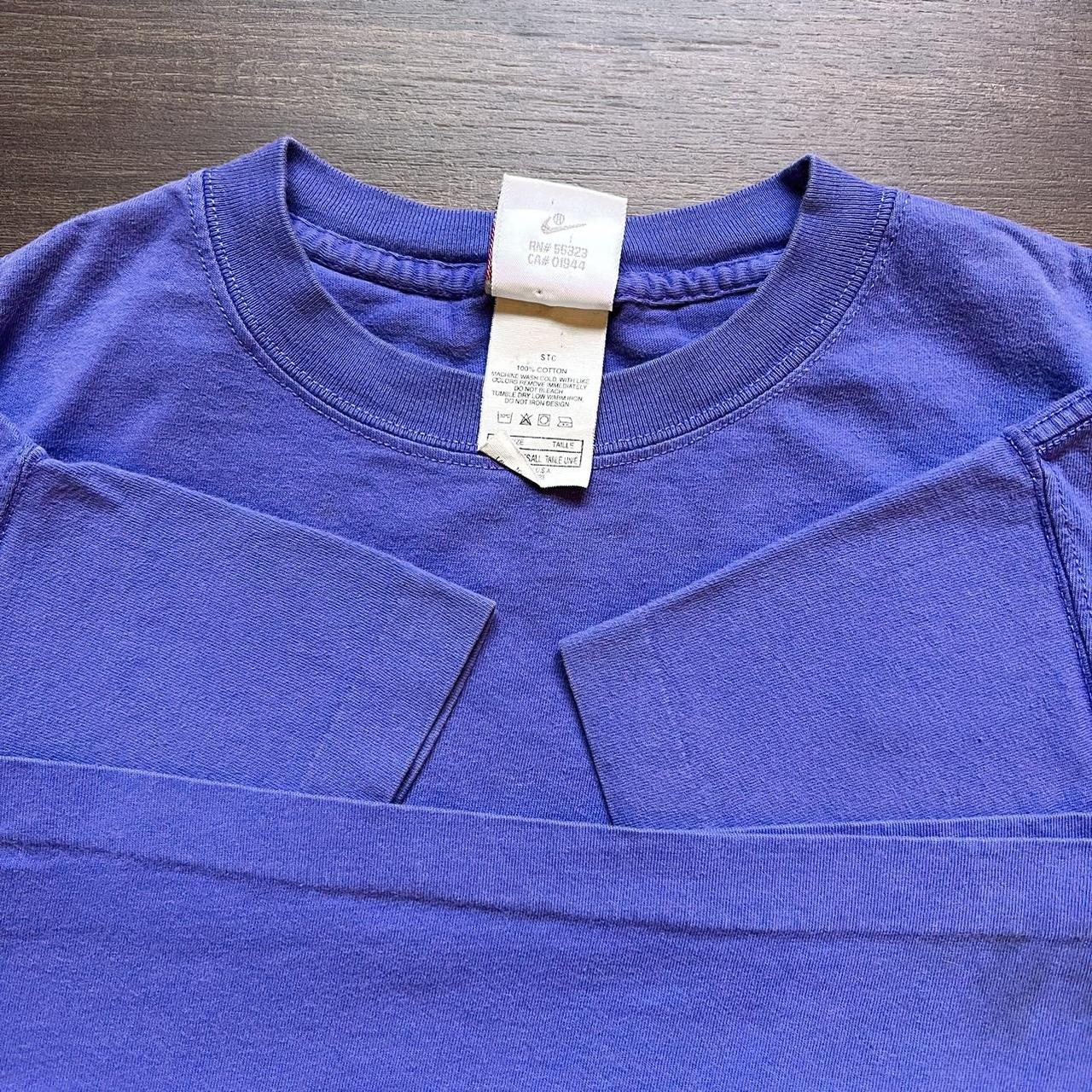 Vintage Early ‘90s Purple Nike T-Shirt Made is USA... - Depop