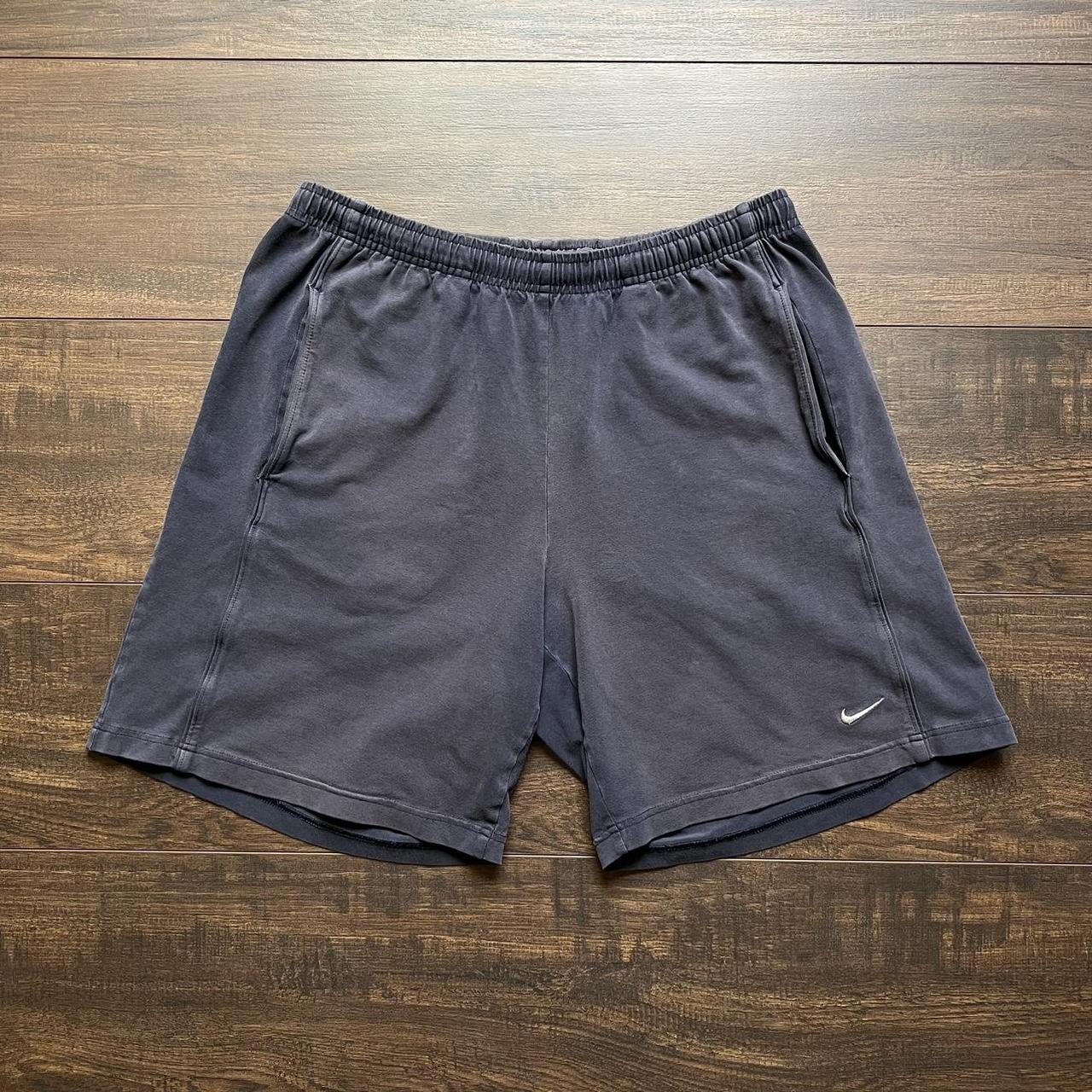 Vintage Y2K Faded Nike Running Shorts Silver... - Depop