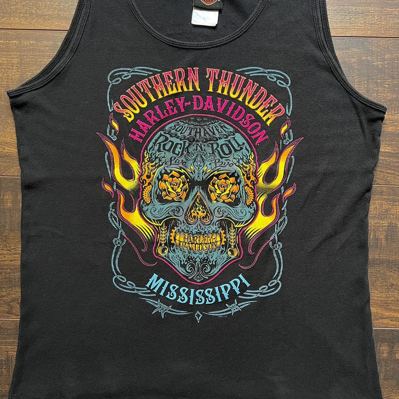 Southern Thunder Harley Davidson Tank Top Size -... - Depop