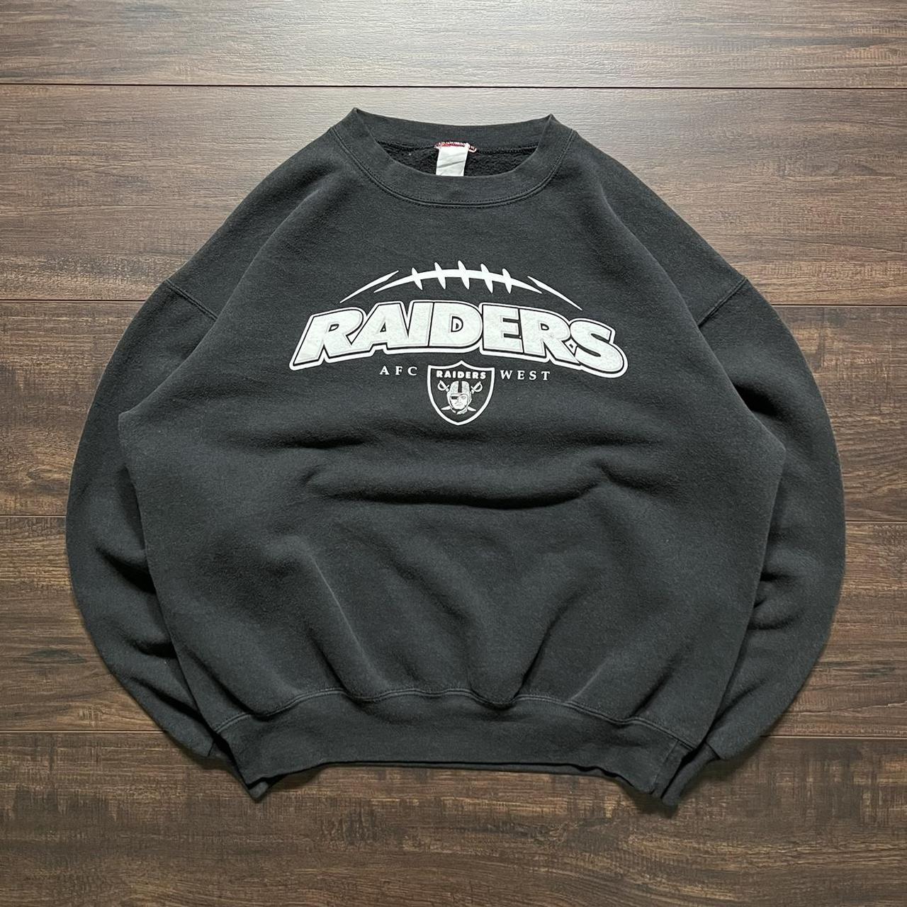 Vintage Oakland Raiders Nfl Crewneck Size - M   - Depop