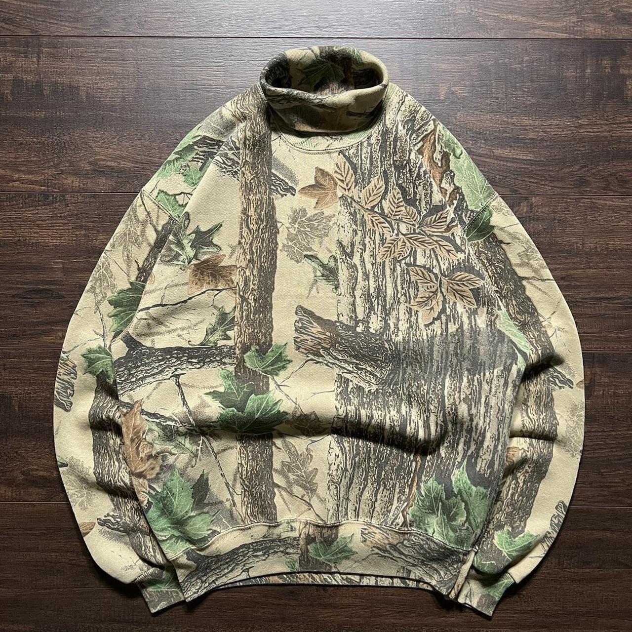Vintage 90s Jerzees Outdoors Mossy Oak break up real | Depop