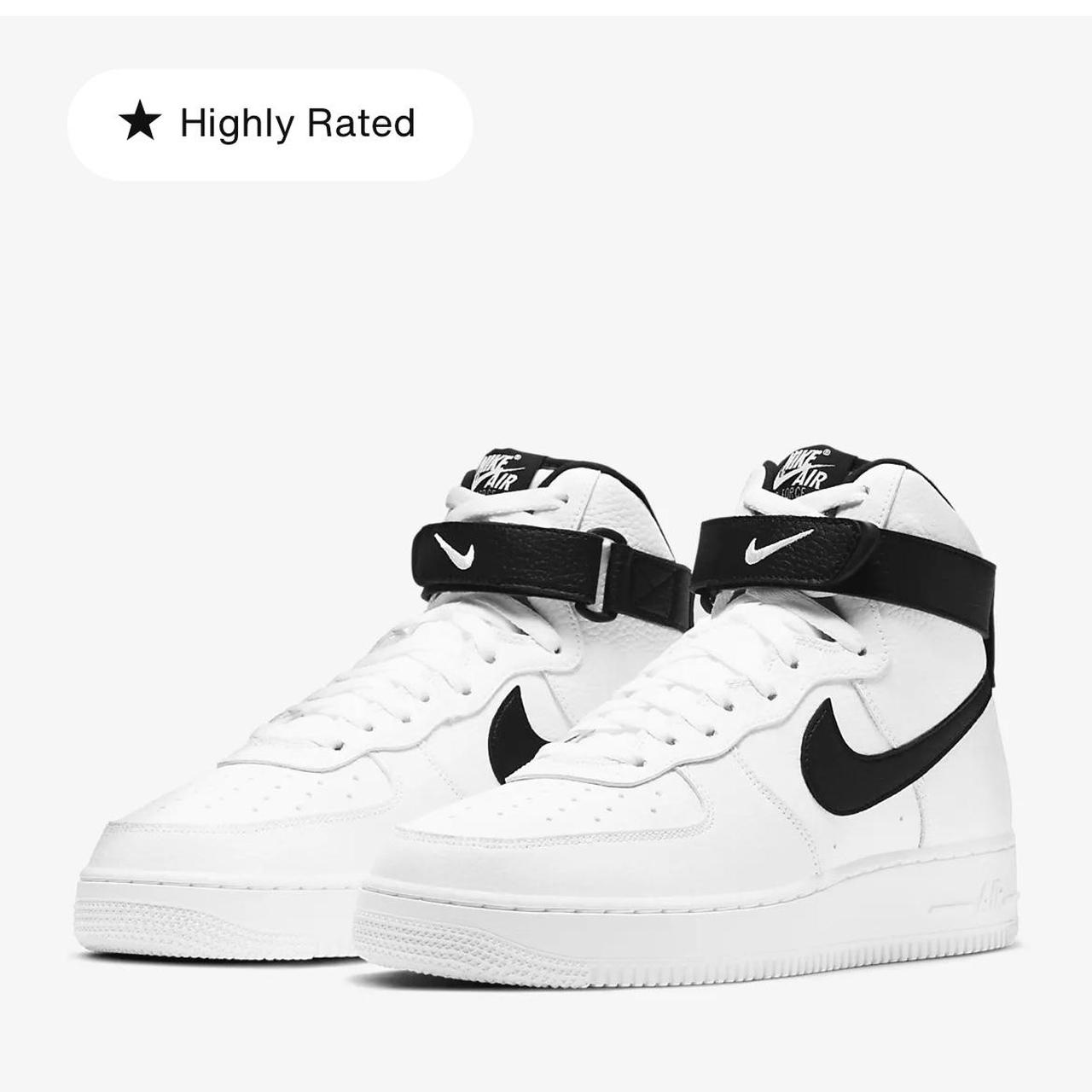 Nike air force 1 black and white hotsell size 8