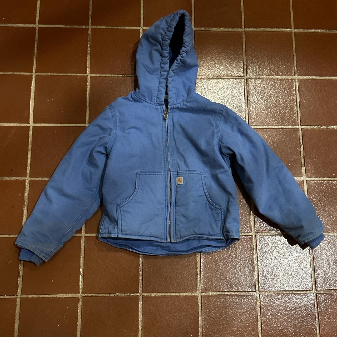 Baby blue carhartt jacket in great condition. Size... - Depop