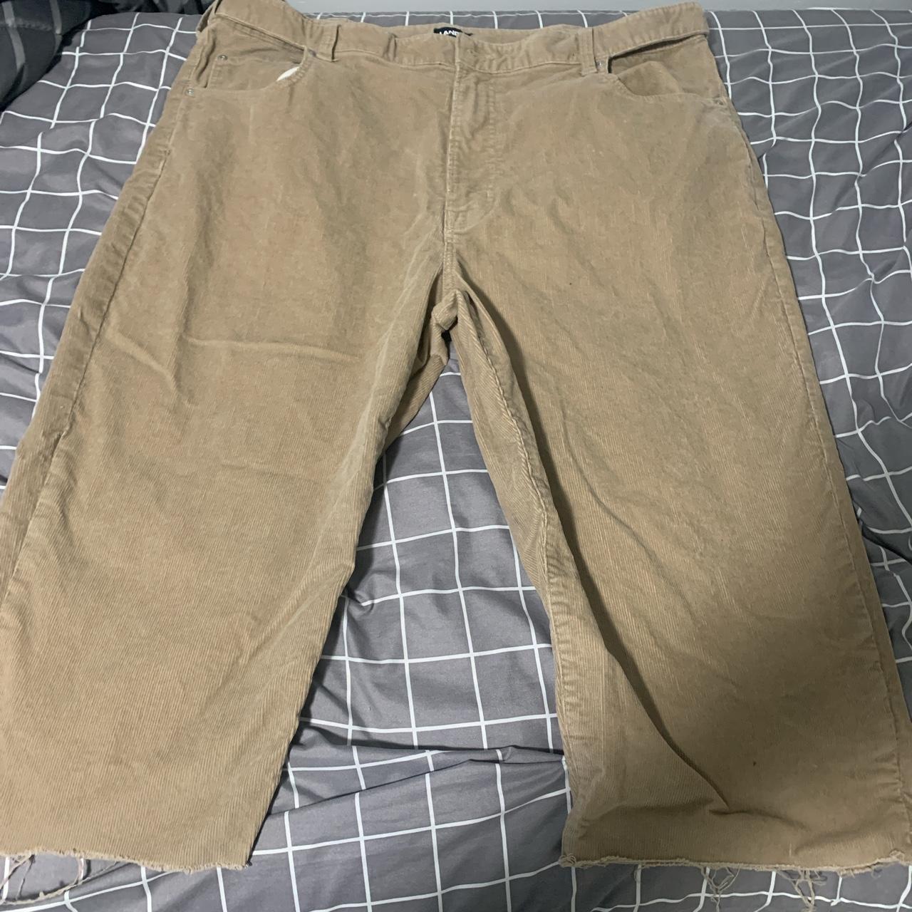 Lands End Tan Corduroy Pants (Cuffed) Depop