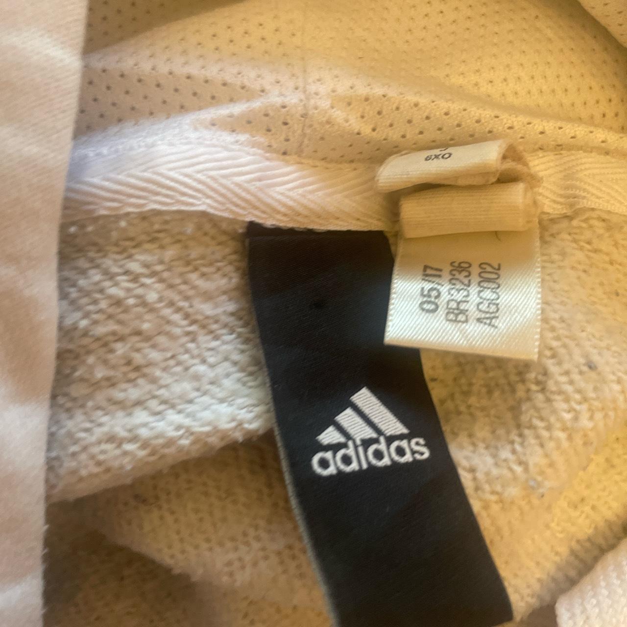 Item: White Adidas Hoodie Size: 2XL #White #Adidas... - Depop