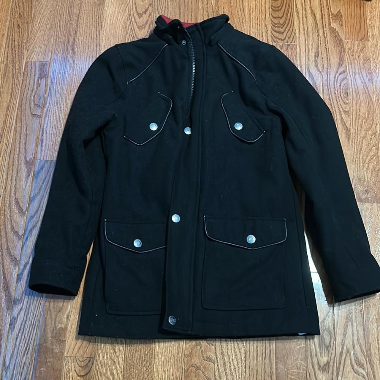 black button down jacket, size medium, good condition Depop