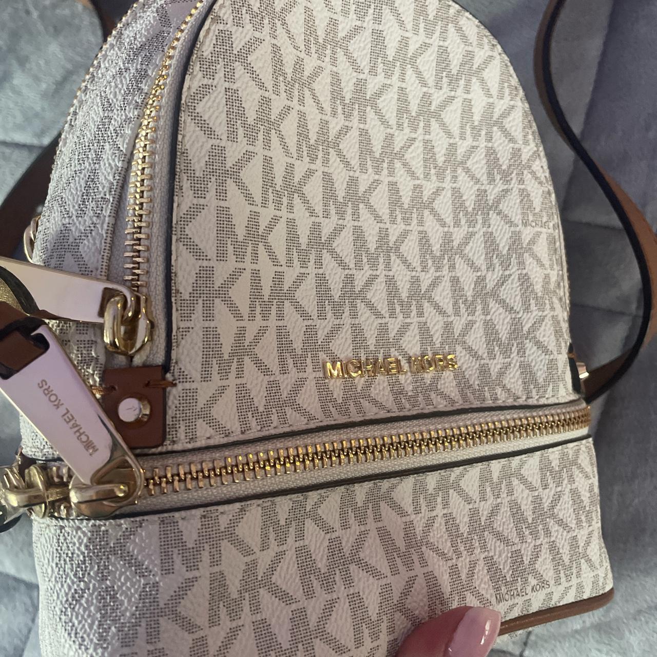 Micheal Kors Rhea mini logo backpack designer. Depop