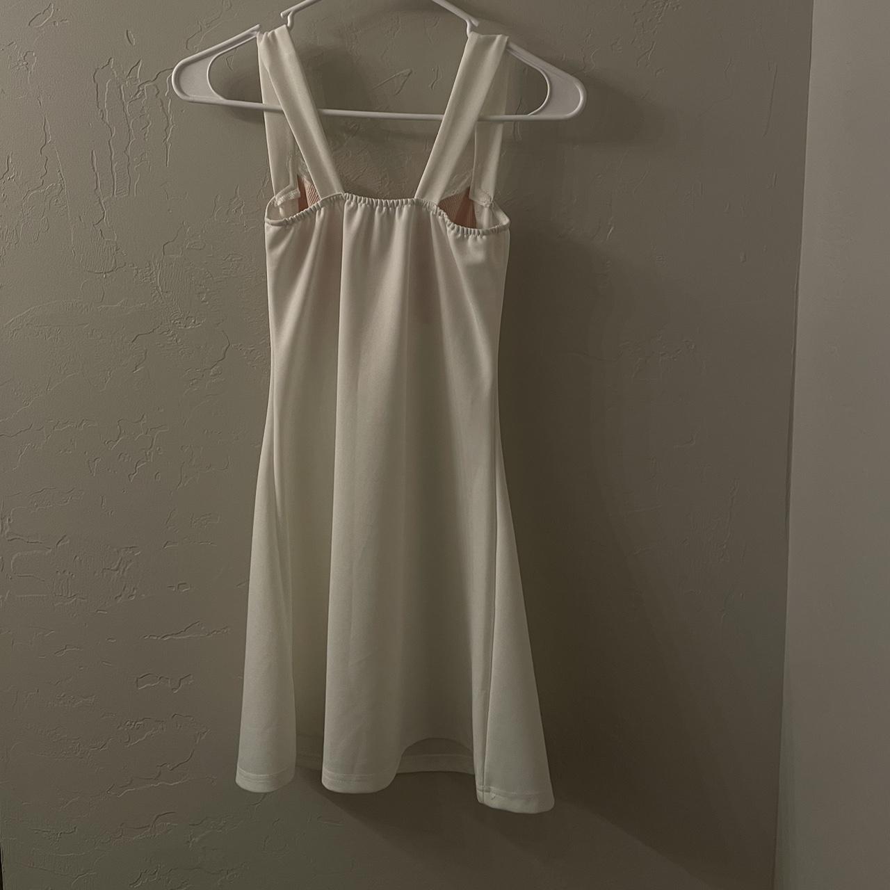 Small White Babydoll Mini Dress Only worn a couple... - Depop