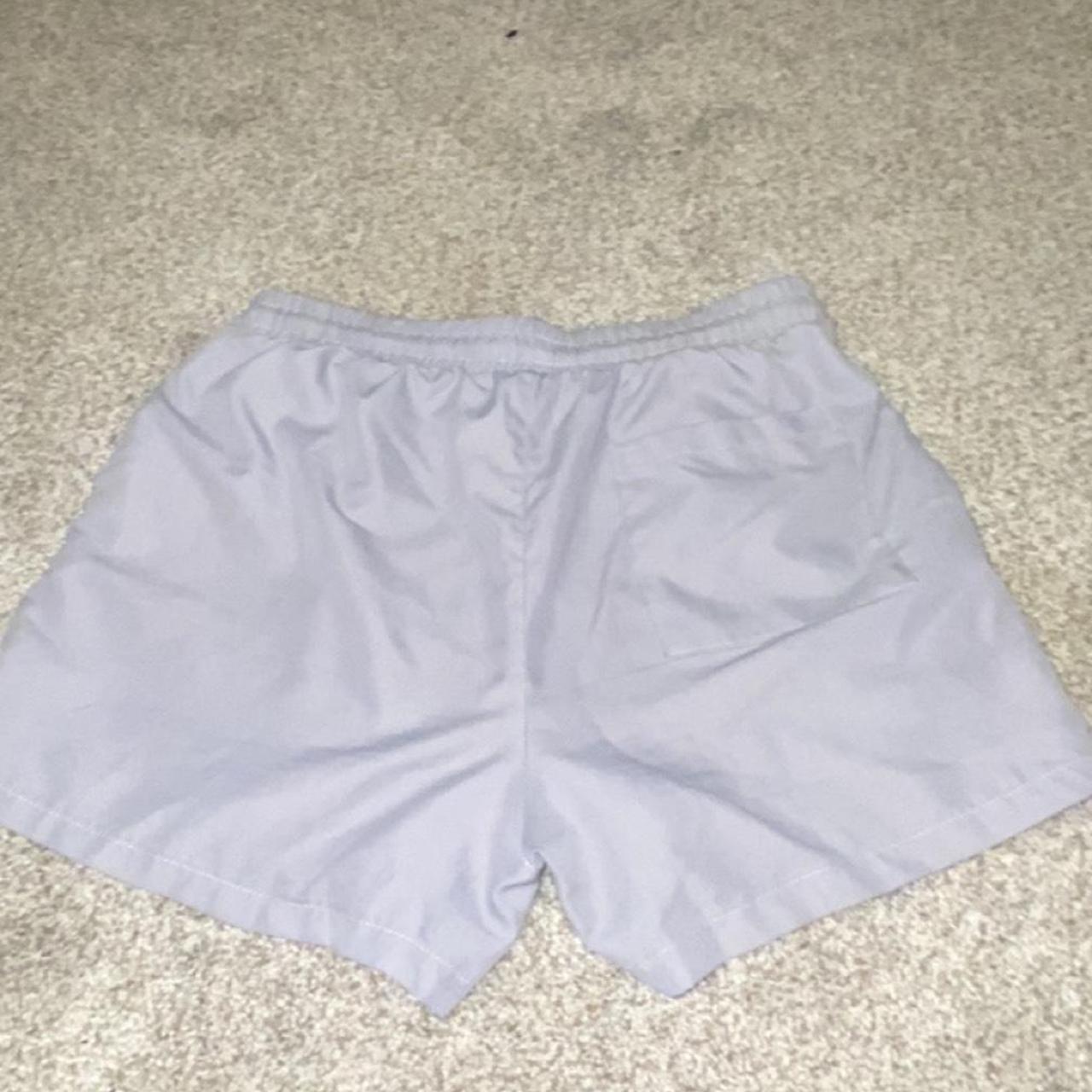 Grey Gym shorts, great tight fit - Depop