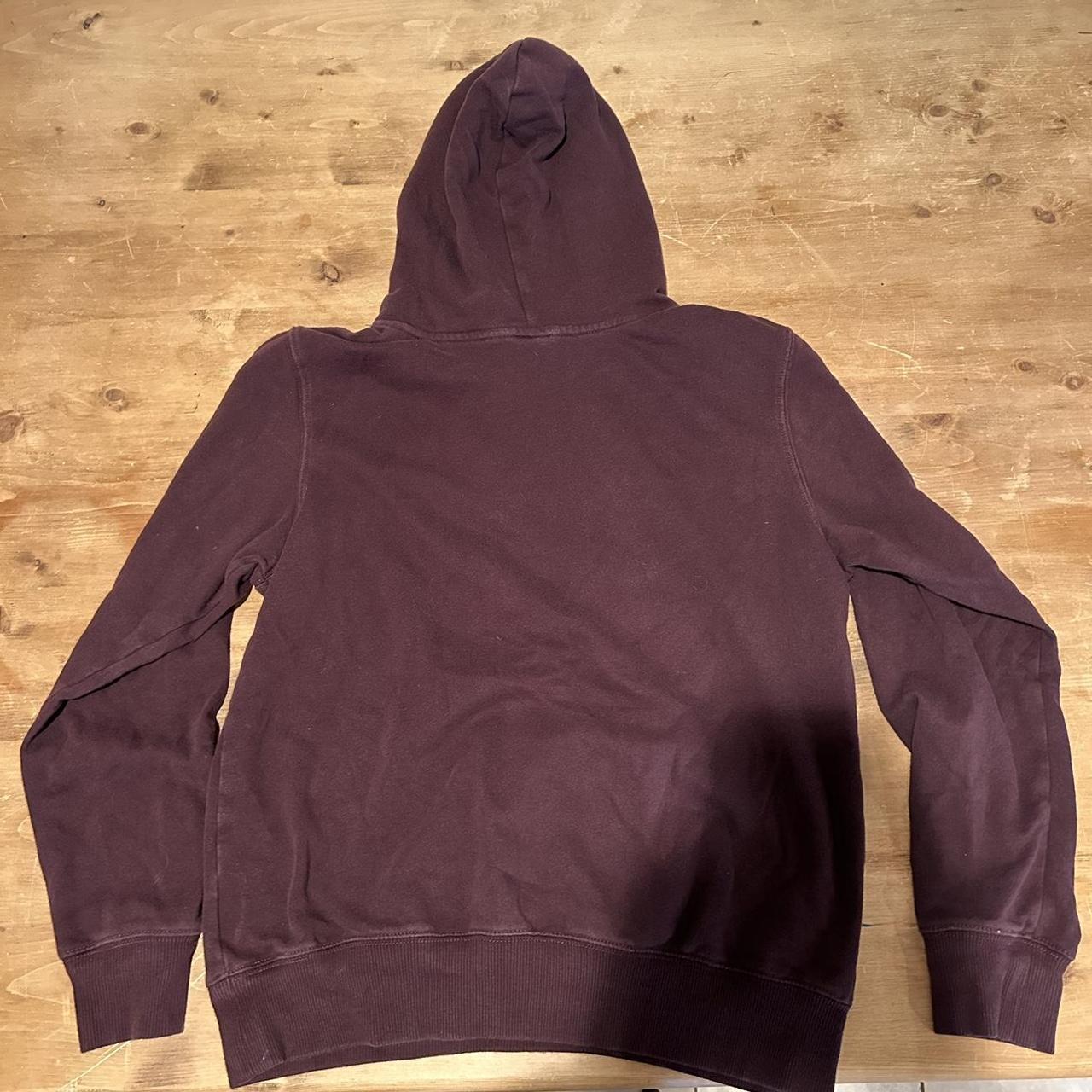 North face Maroon Hoodie. Size Small closer to a. Depop