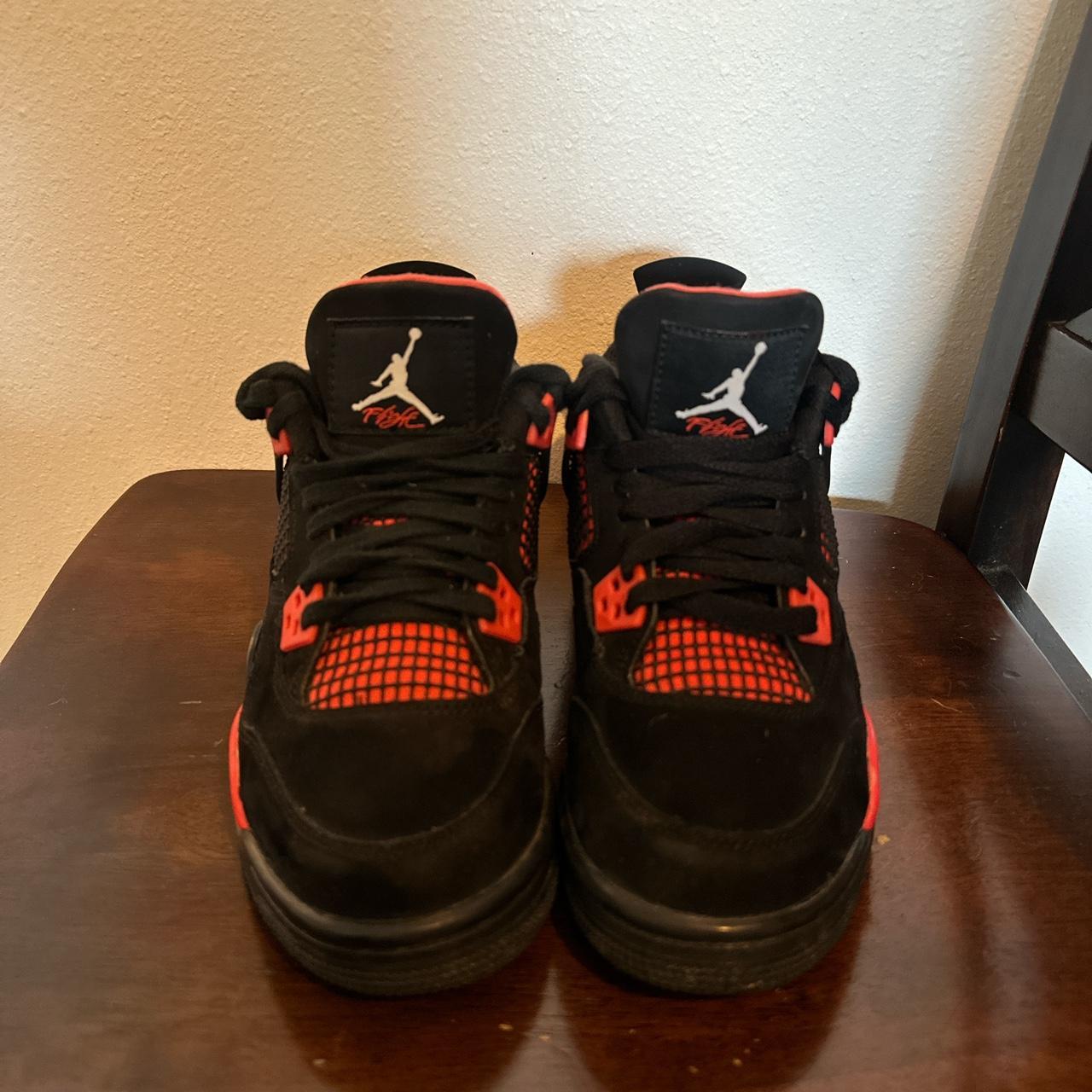Air Jordan 4 Retro 'Red Thunder' Mens Youth 5.5 | Depop