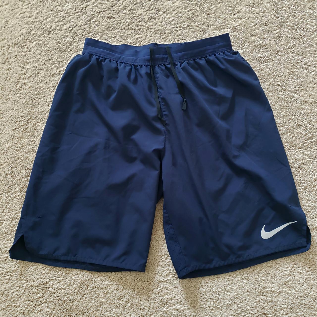 small dark blue Nike Dri-Fit shorts. only worn a few... - Depop