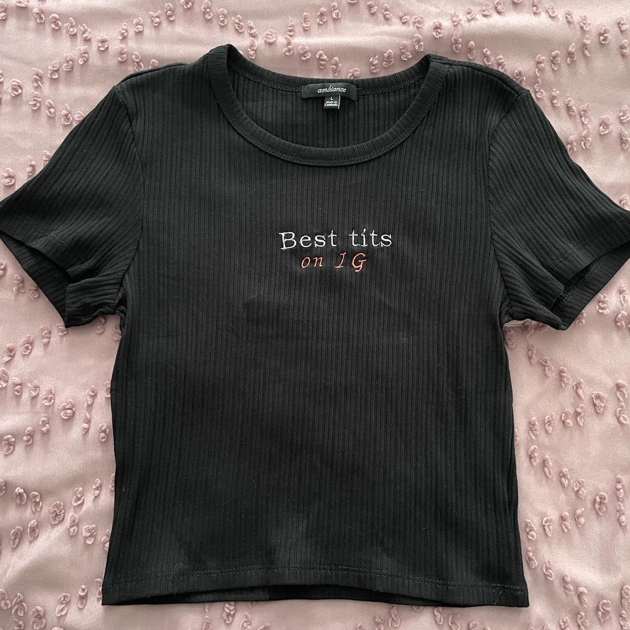 Best tits on IG Black cropped top Size large The... - Depop