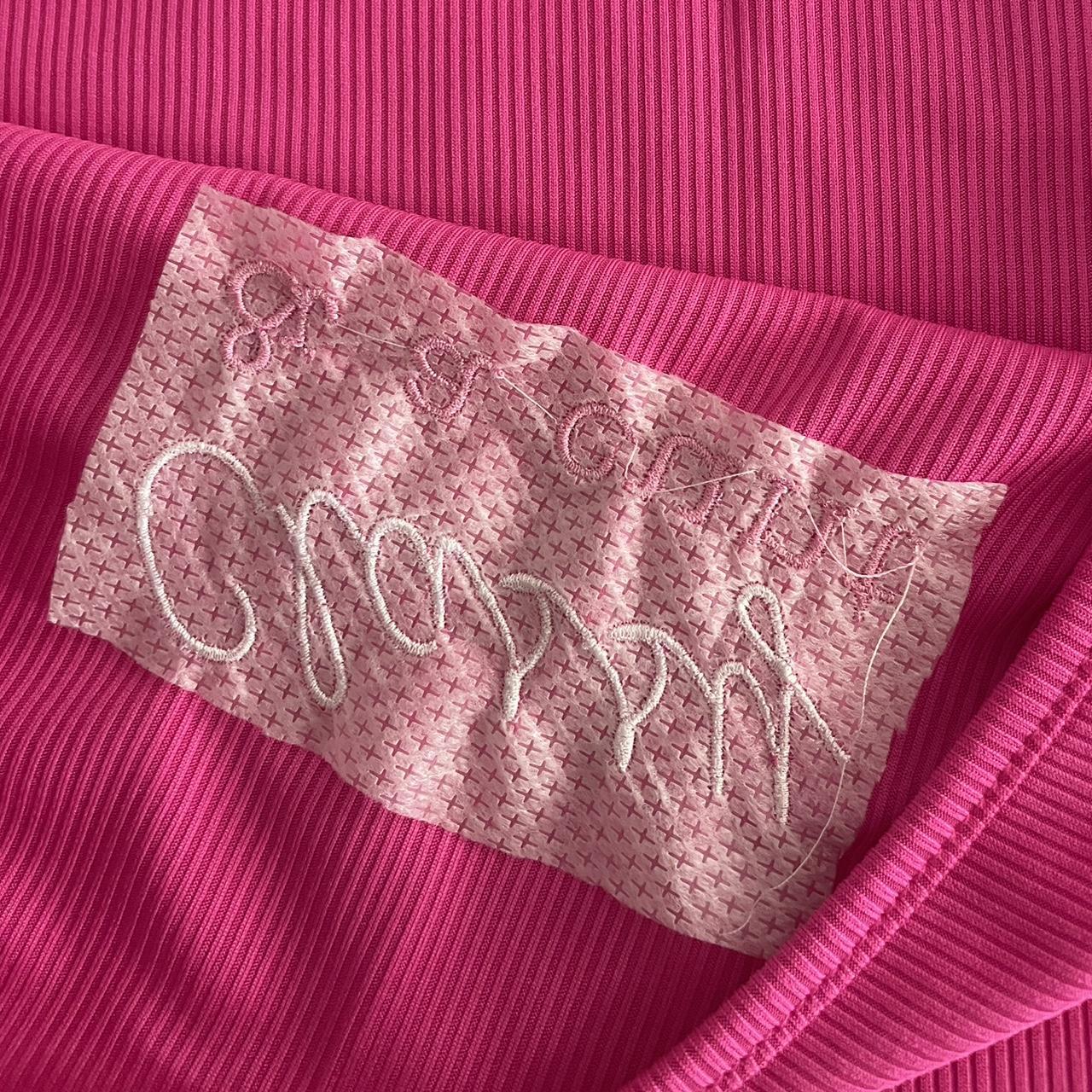 Classy & a cunt One shoulder Hot pink ribbed crop... - Depop