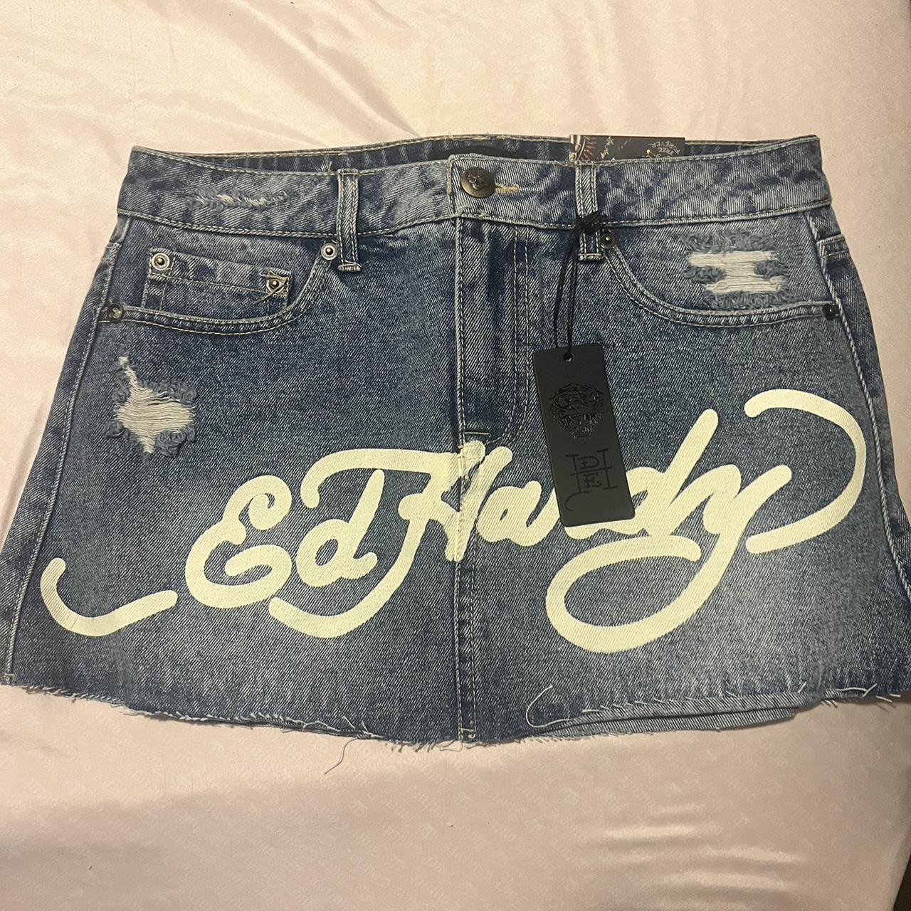 Ed Hardy mini skirt - Depop