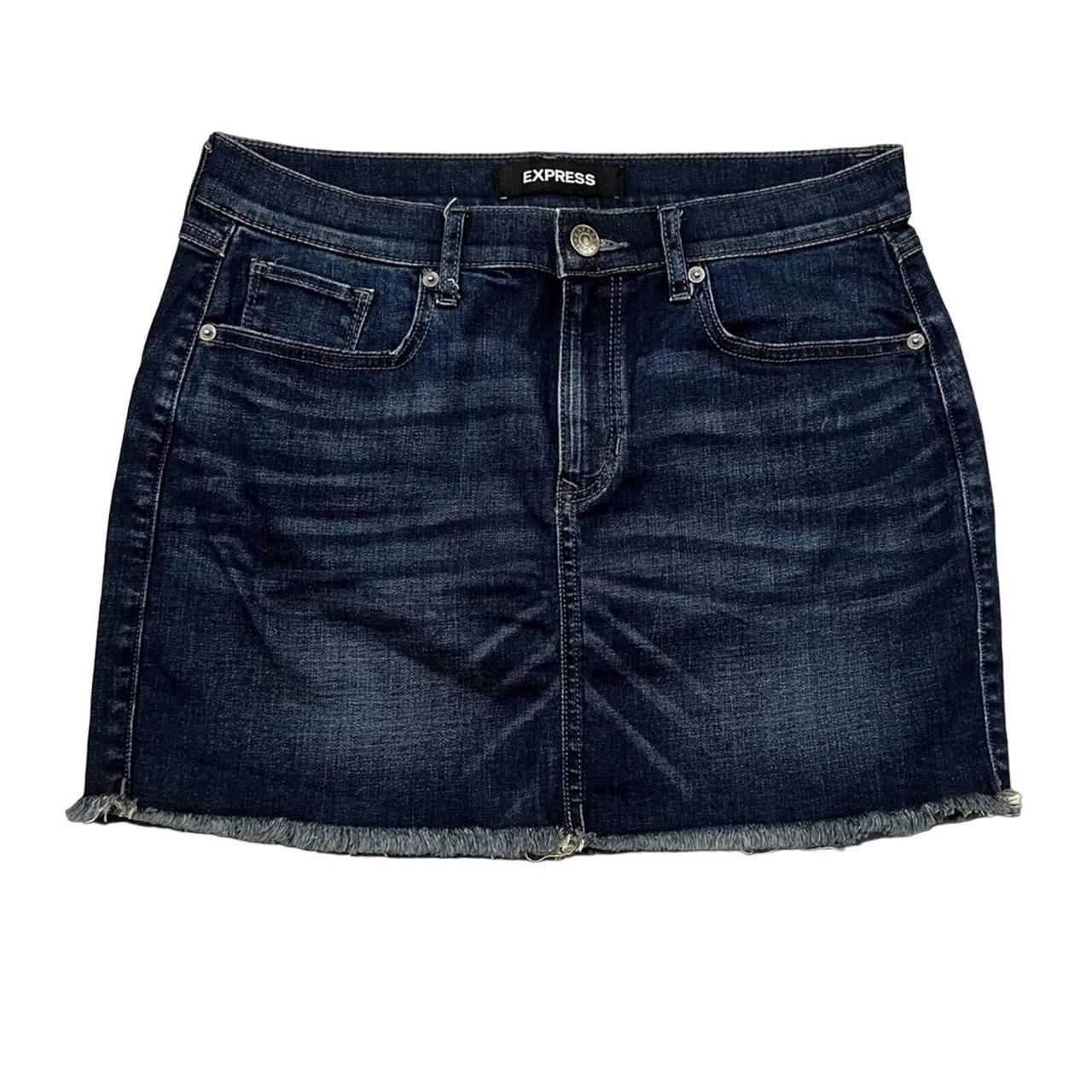 Express blue shop jean skirt