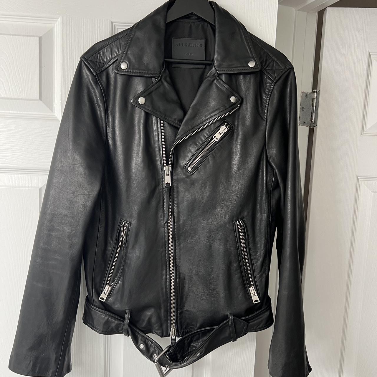 AllSaints leather jacket. Worn maybe 5-6 times.... - Depop