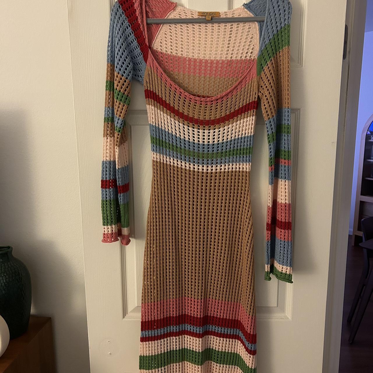 VRG GRL Crochet Dress Australian Size 8 US fits Depop