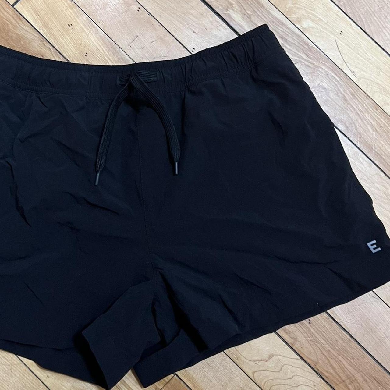 Black nylon-shorts - Depop