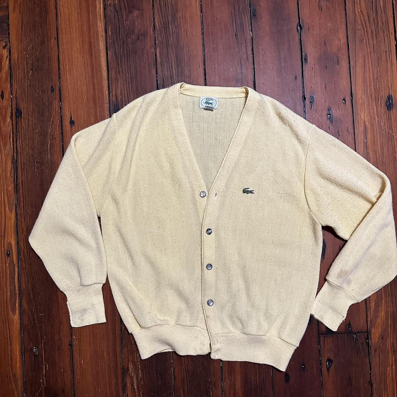 Vintage Yellow Lacoste Cardigan 🌝 In good condition... Depop