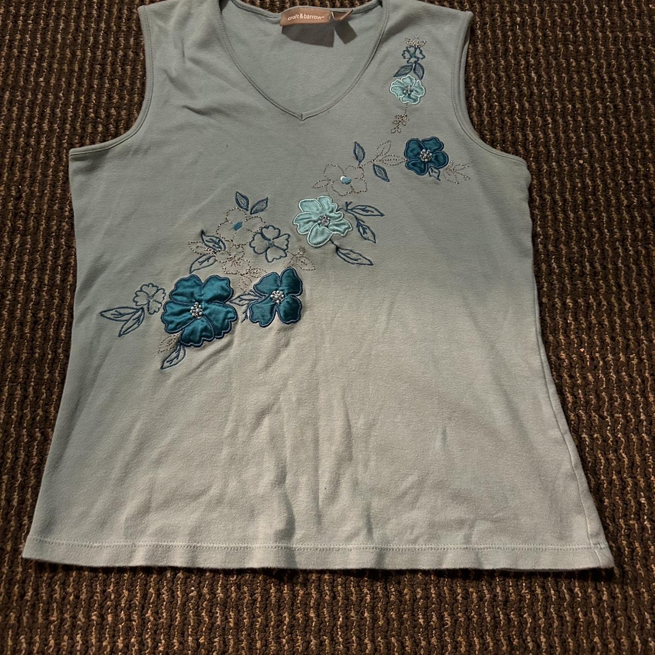 Early 2000s floral tank Size: small H20 vintage... - Depop