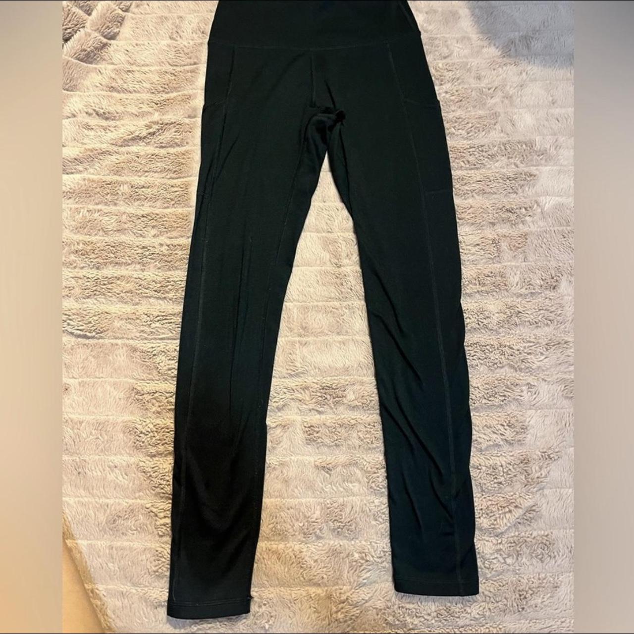 Black aerie leggings with pockets, lined so pretty... - Depop