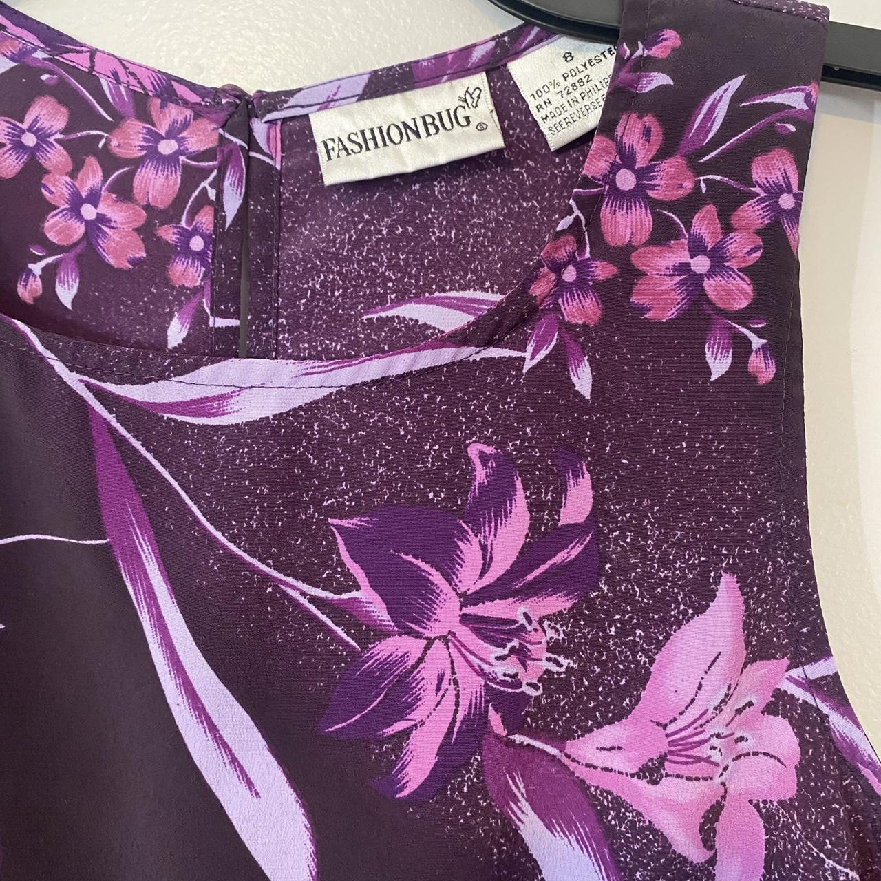 Purple floral maxi dress Deep purple with hints of... - Depop