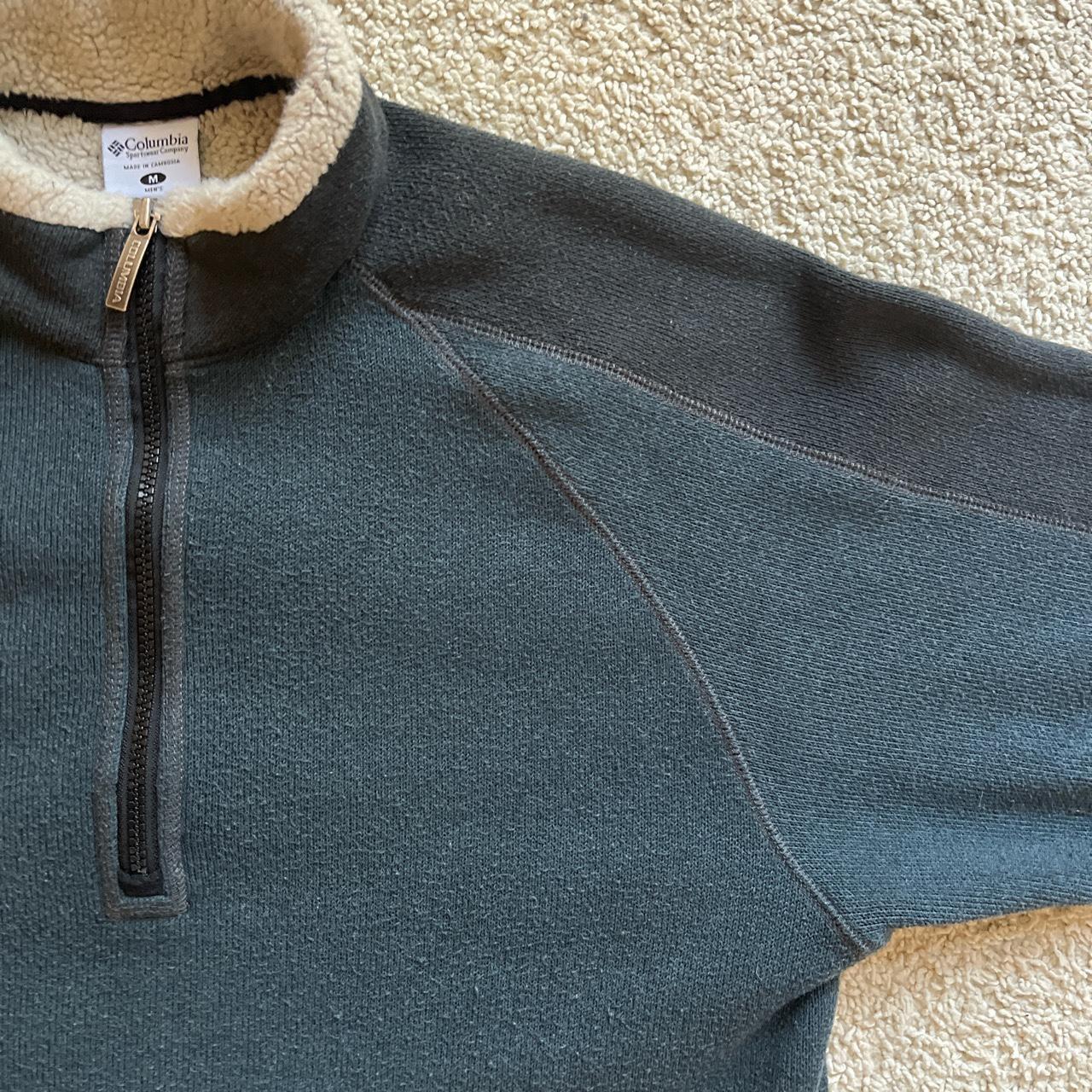 vintage columbia fleece lined pullover super warm... - Depop