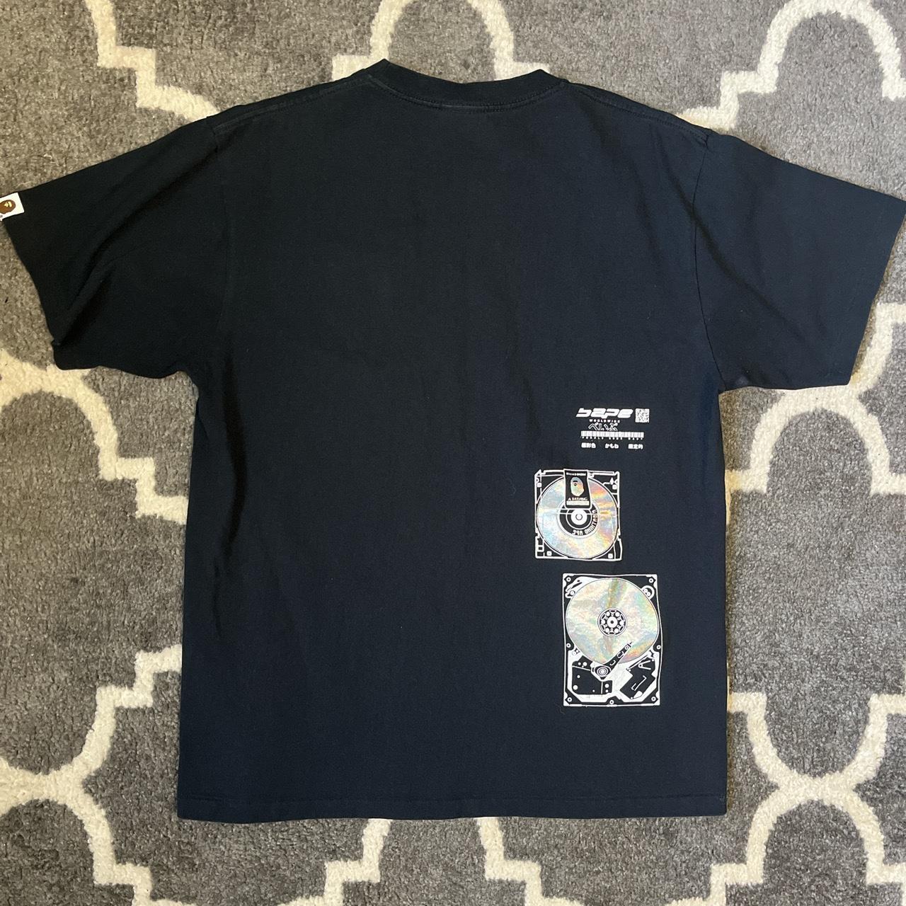 y2k bape cassette shirt plastic card on front with... - Depop