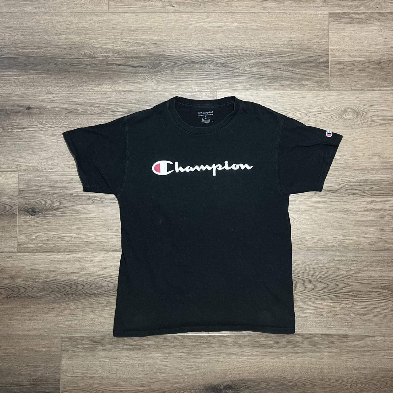 Black champion shirt #champion #simple - Depop