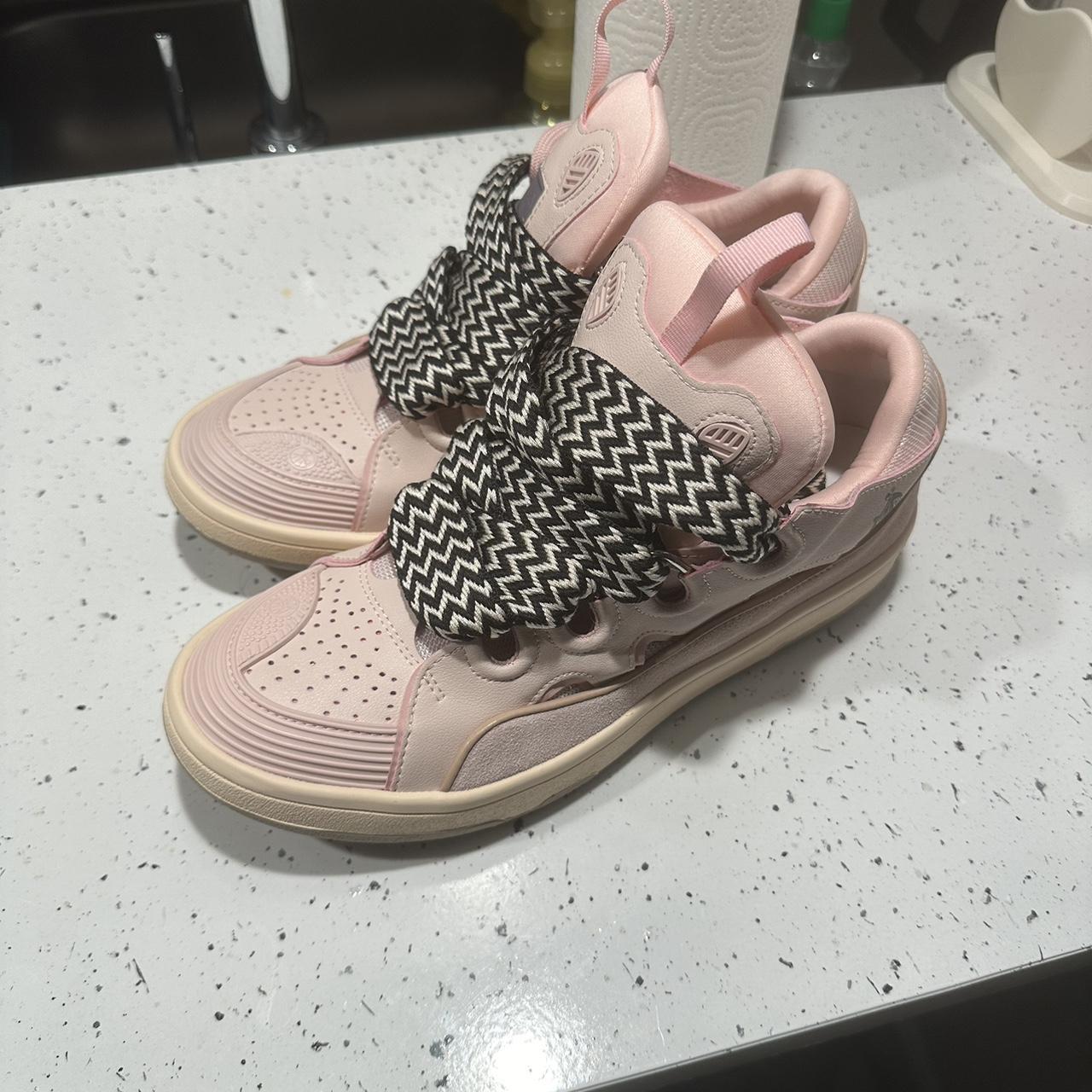 Pink Lanvins Worn like 3 times only selling because... - Depop