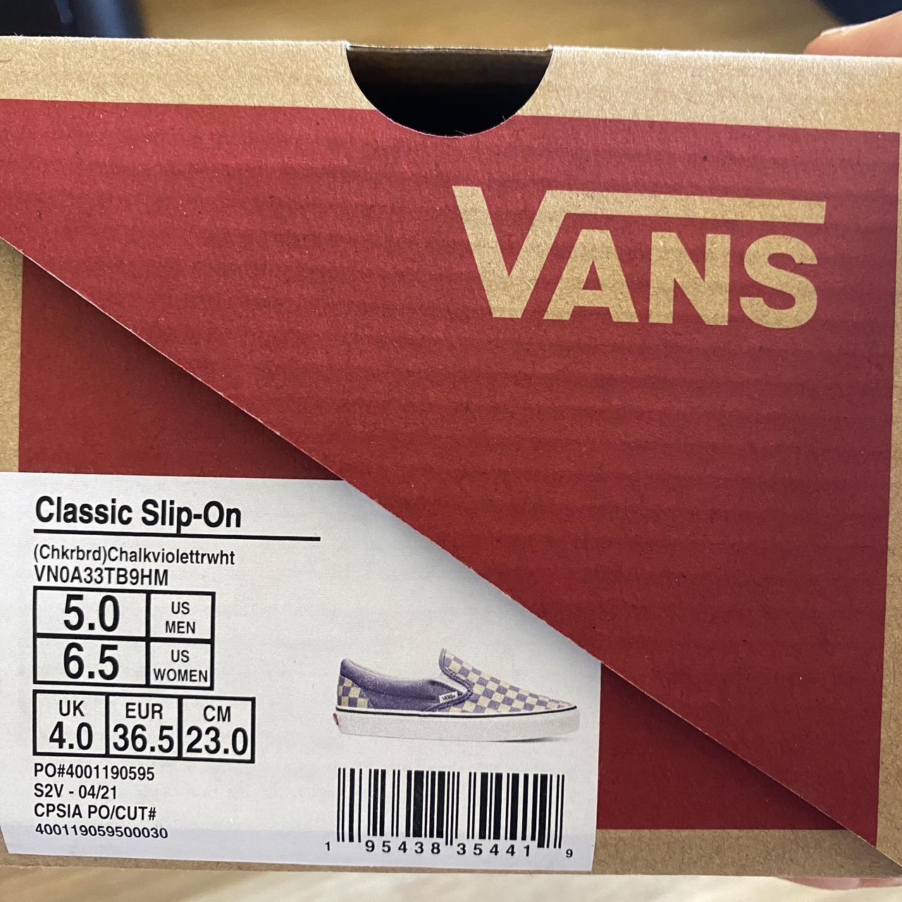 Purple Slip-On Checkerboard Shoe, with an added... - Depop