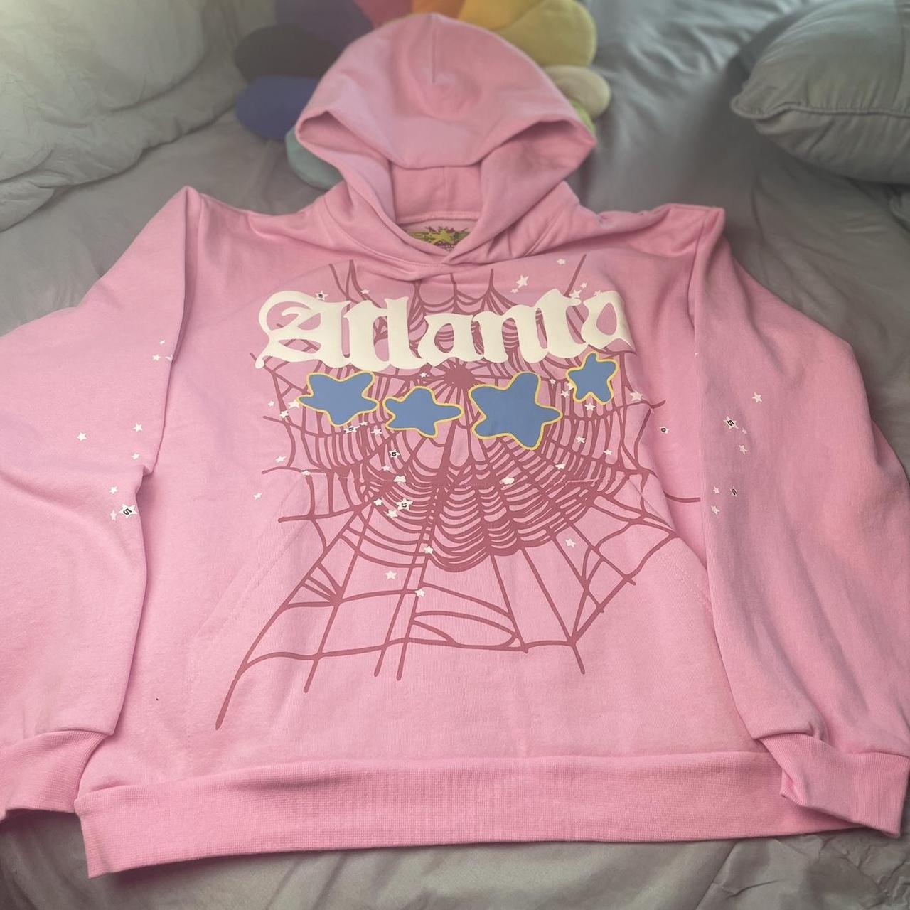 Pink Sp5der Atlanta Hoodie Size medium New and still | Depop