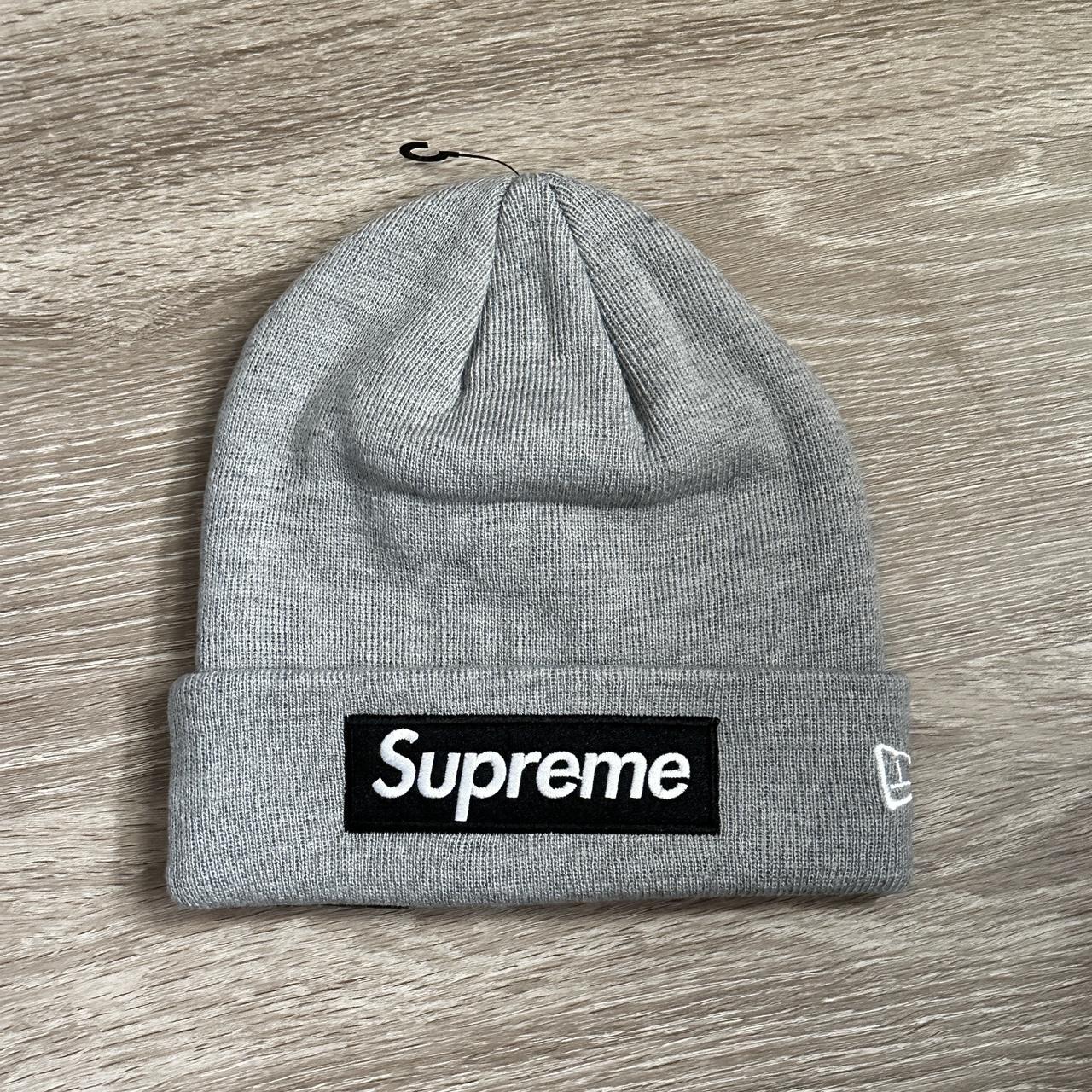 Supreme New Era Box Logo Beanie (FW18) Heather Grey