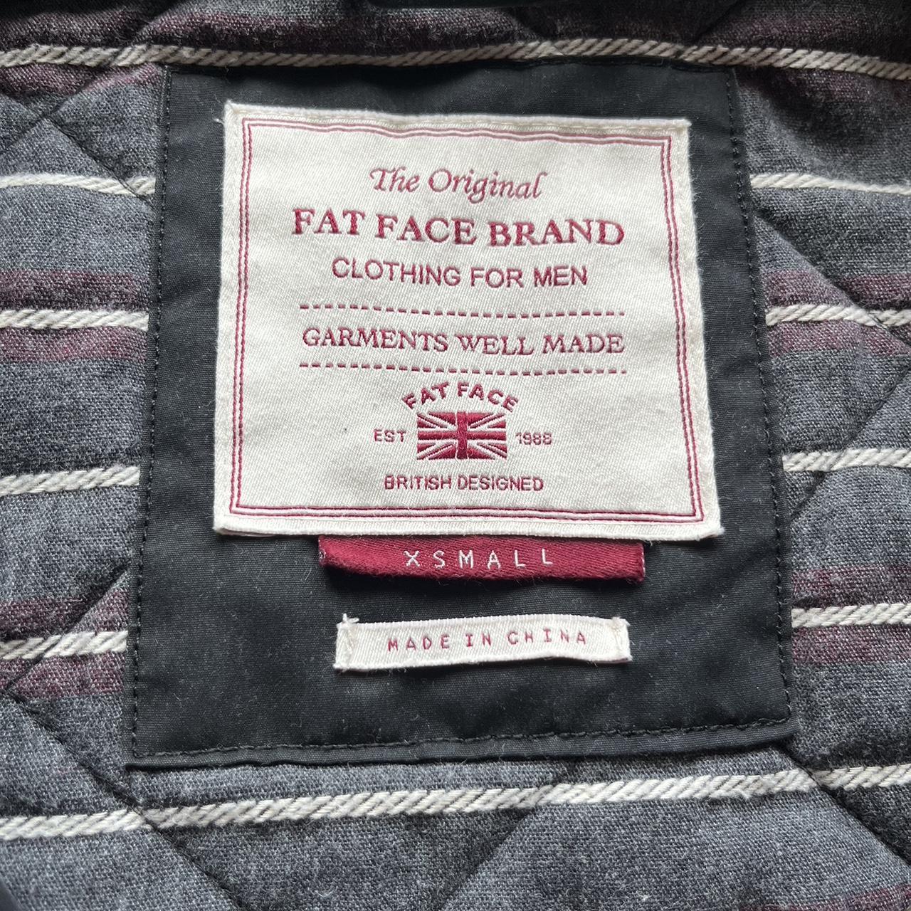 FatFace Quilted Jacket Black/Charcoal Size Small... - Depop