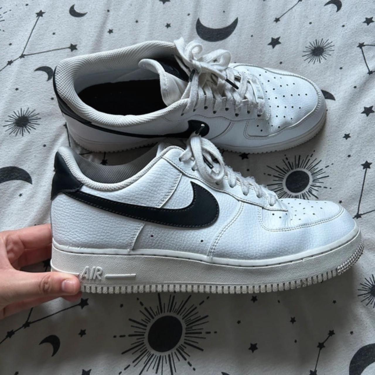 Nike Air Force 1 White with black tick Excellent. Depop