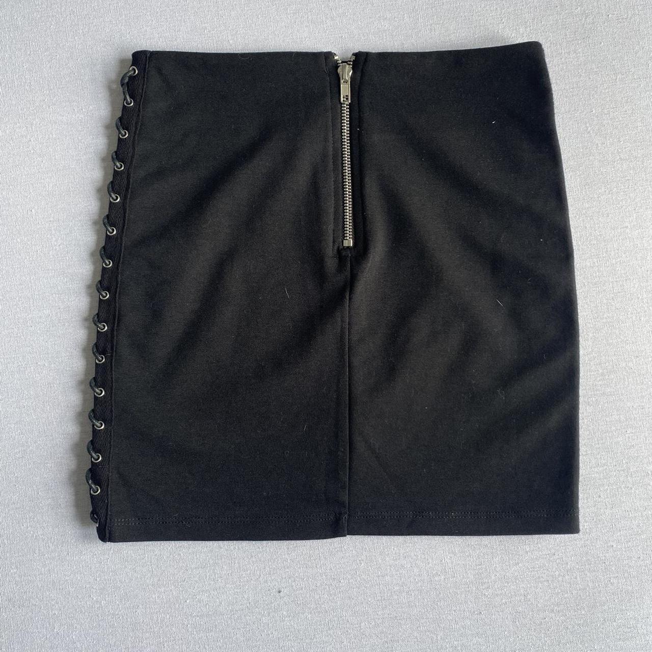 Forever 21 black lace up skirt - Depop