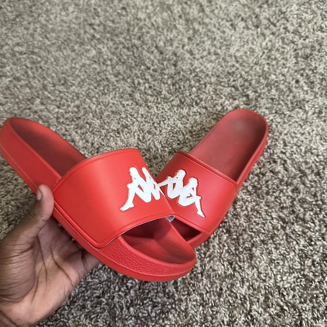 Kappa Slides Men Red Kappa 222 Banda Mitel Slide Mens Sandals (Red