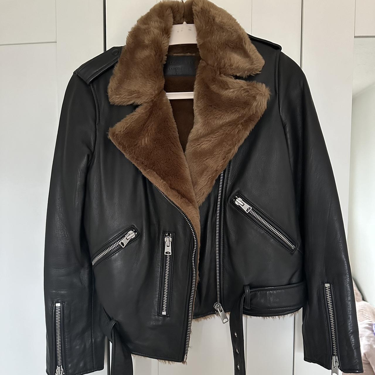 All saints higgins leather on sale jacket