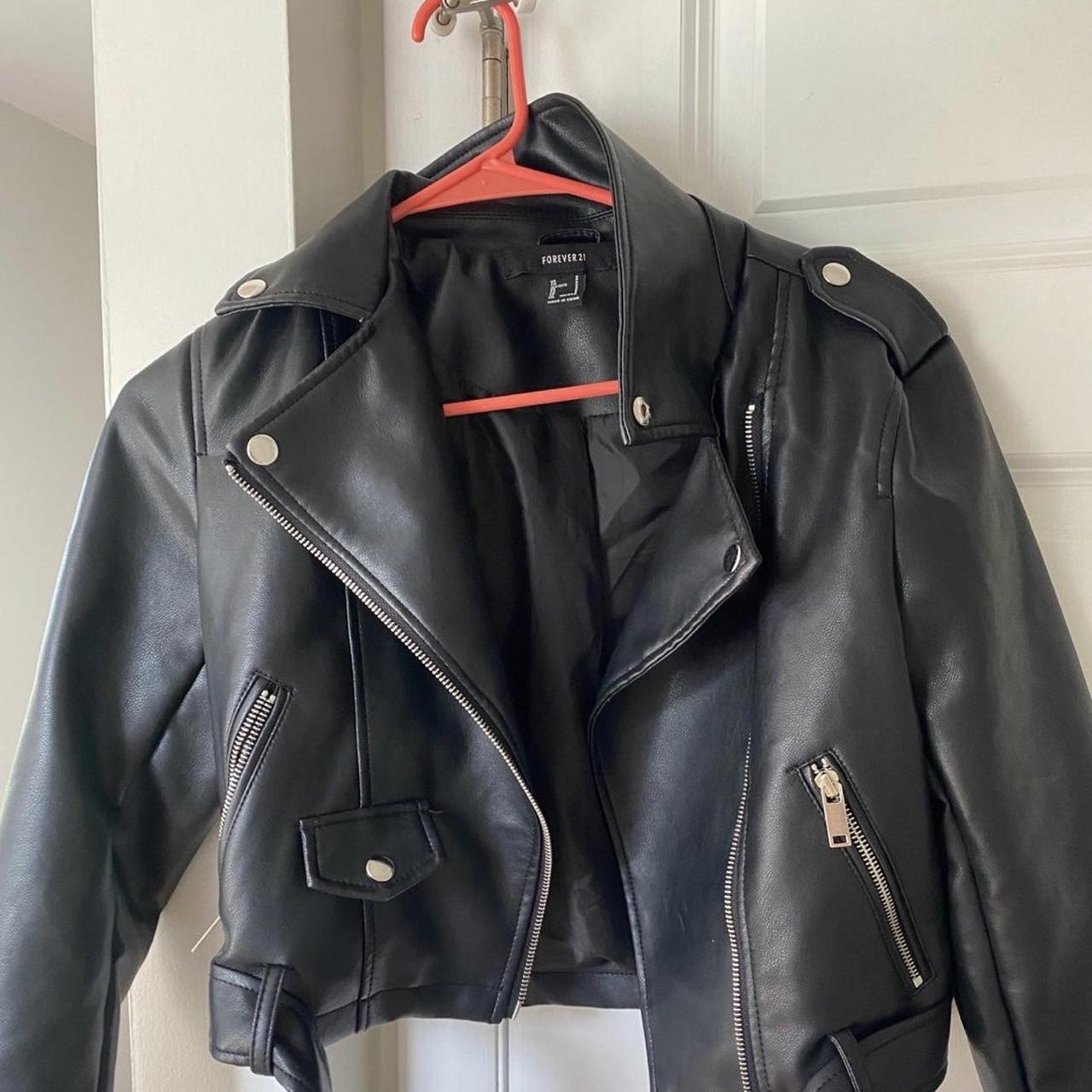 Black moto 2024 jacket forever 21